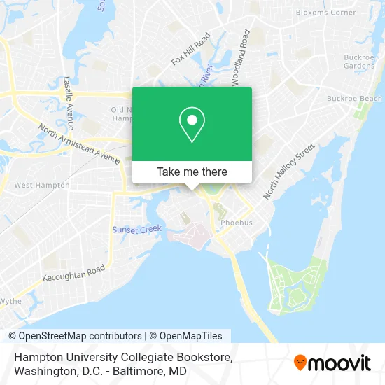 Hampton University Collegiate Bookstore map