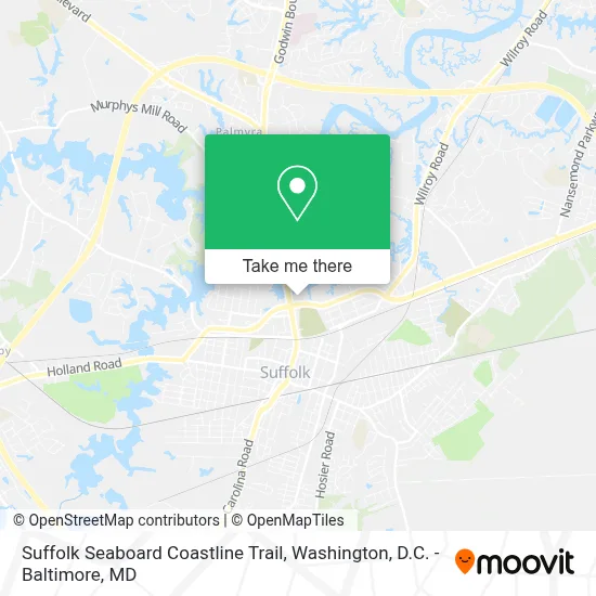 Suffolk Seaboard Coastline Trail map