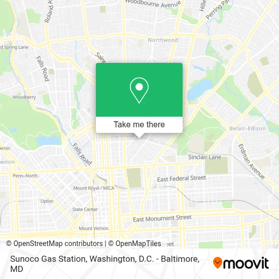 Sunoco Gas Station map
