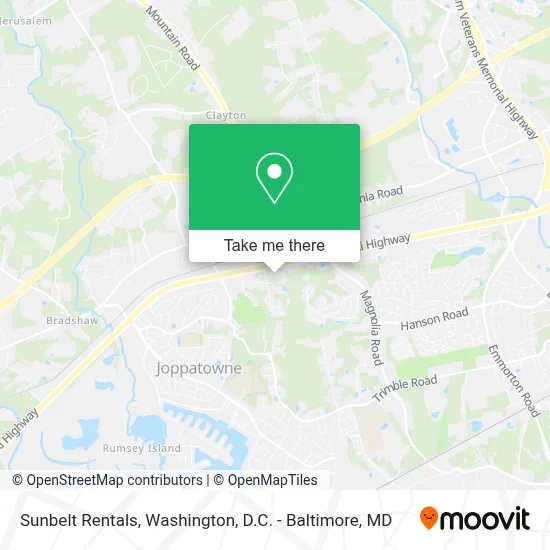 Sunbelt Rentals map