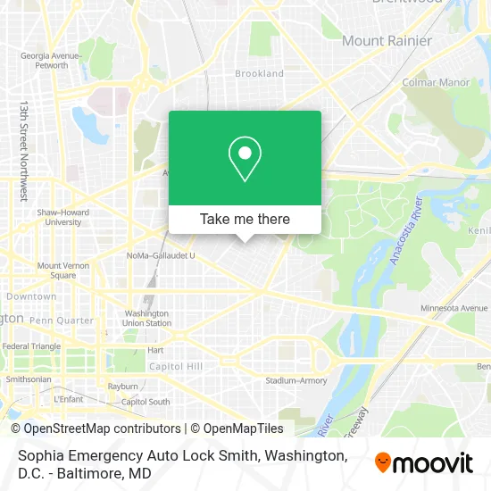 Sophia Emergency Auto Lock Smith map