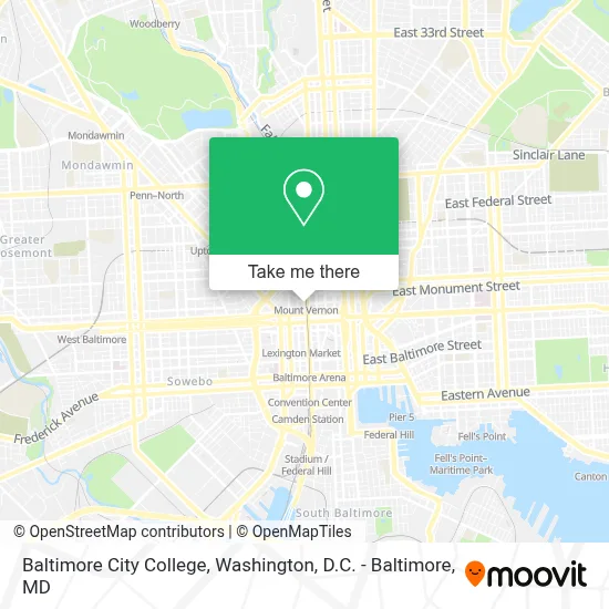 Baltimore City College map