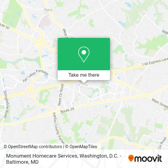 Monument Homecare Services map