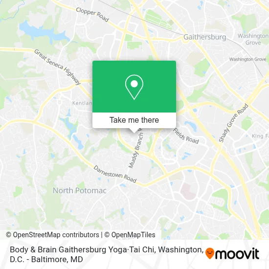 Body & Brain Gaithersburg Yoga·Tai Chi map