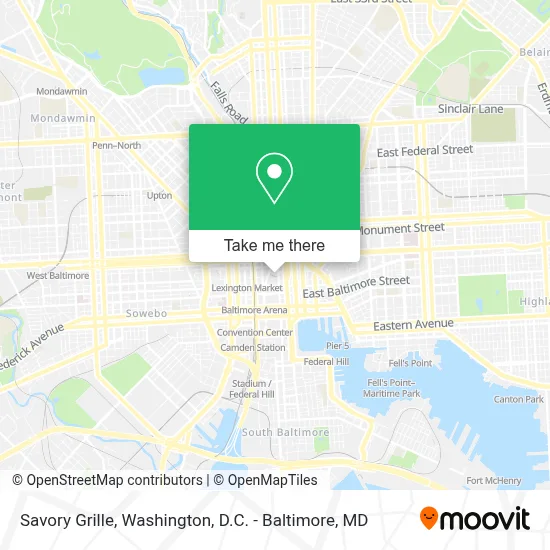 Savory Grille map