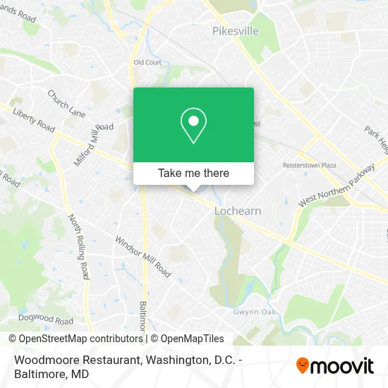 Woodmoore Restaurant map