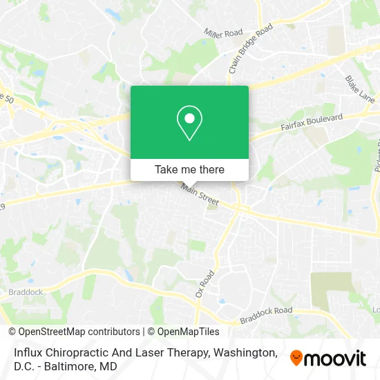 Influx Chiropractic And Laser Therapy map