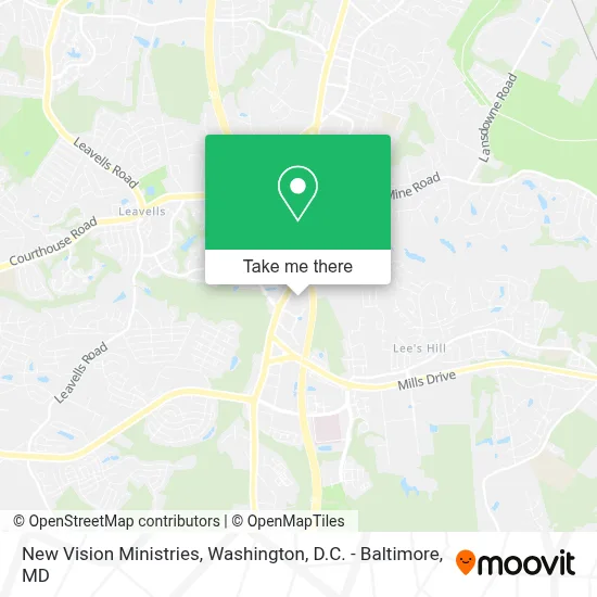 New Vision Ministries map