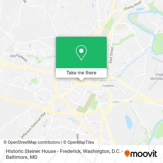 Historic Steiner House - Frederick map