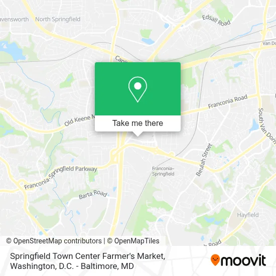 Springfield Town Center Farmer's Market map