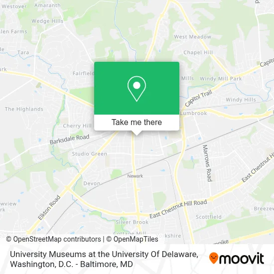 University Museums at the University Of Delaware map