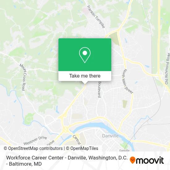 Workforce Career Center - Danville map