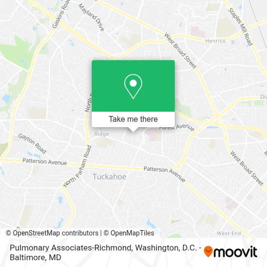 Pulmonary Associates-Richmond map
