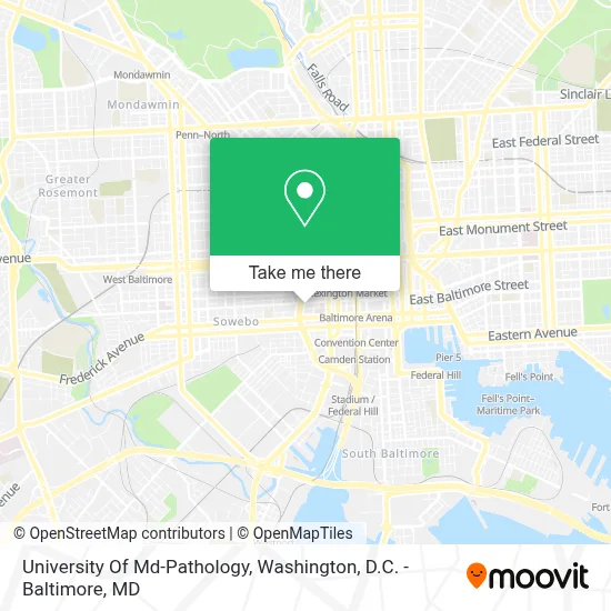 University Of Md-Pathology map
