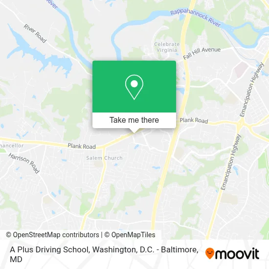 A Plus Driving School map