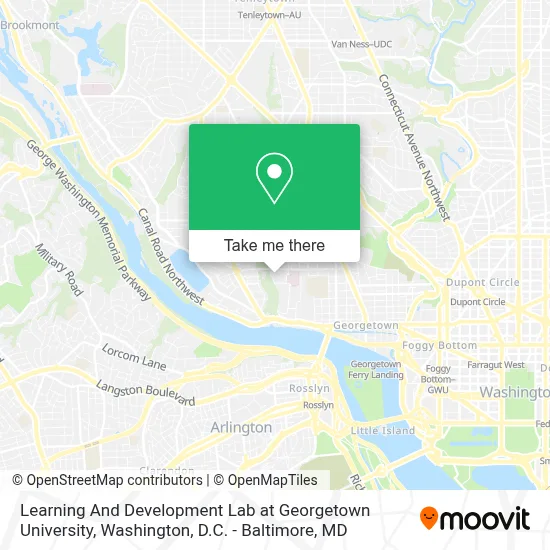 Learning And Development Lab at Georgetown University map