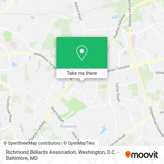 Richmond Billiards Association map