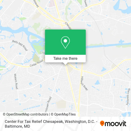 Center For Tax Relief Chesapeak map