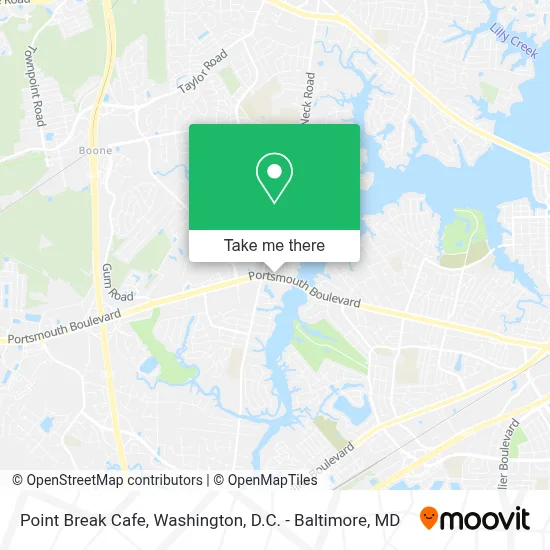 Point Break Cafe map
