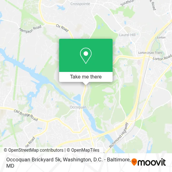 Occoquan Brickyard 5k map