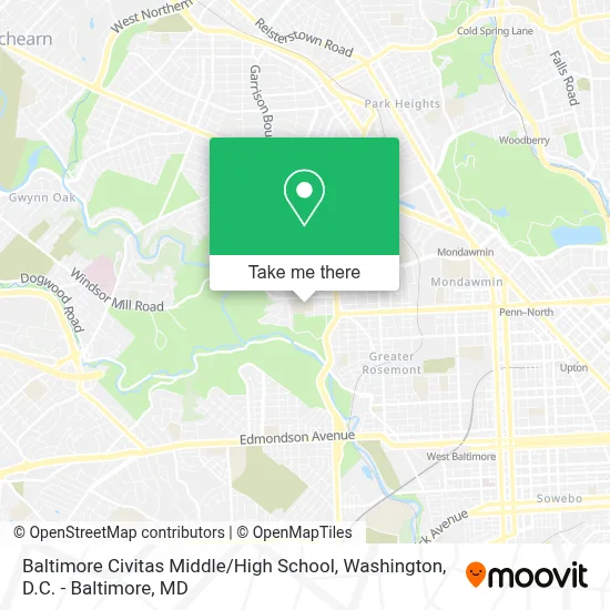 Baltimore Civitas Middle / High School map