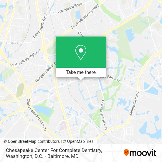 Chesapeake Center For Complete Dentistry map