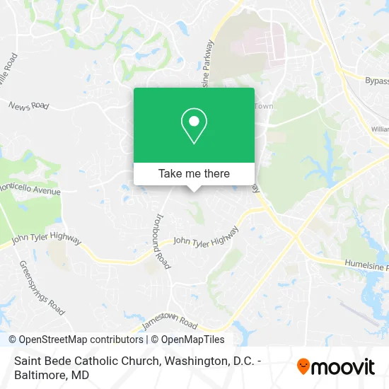Saint Bede Catholic Church map