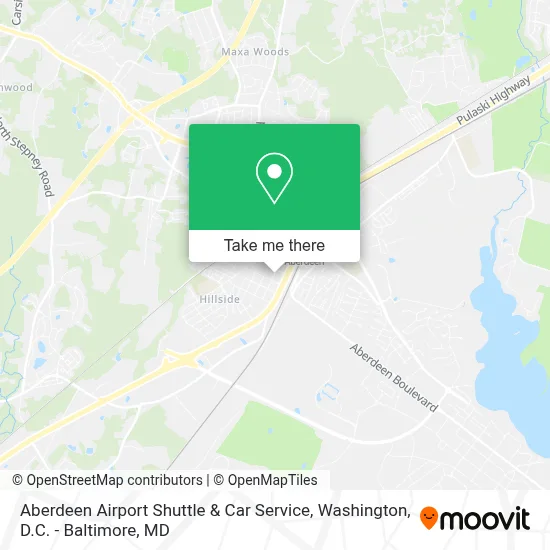 Aberdeen Airport Shuttle & Car Service map
