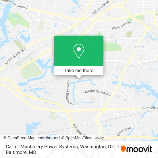 Carter Machinery Power Systems map
