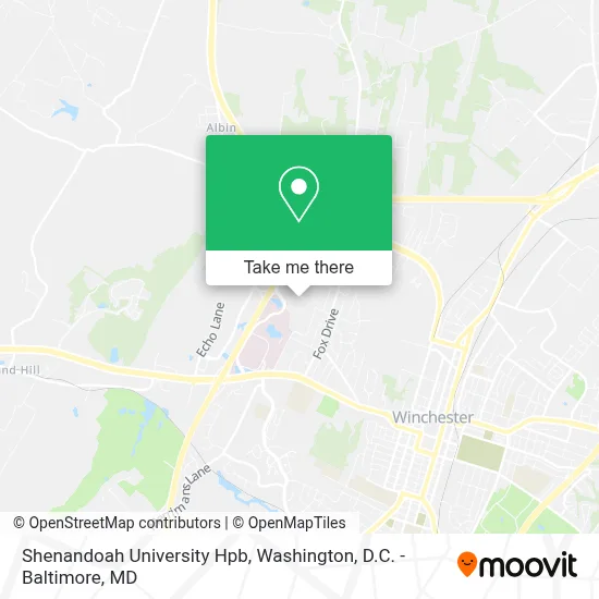 Shenandoah University Hpb map