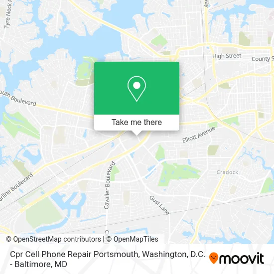 Cpr Cell Phone Repair Portsmouth map