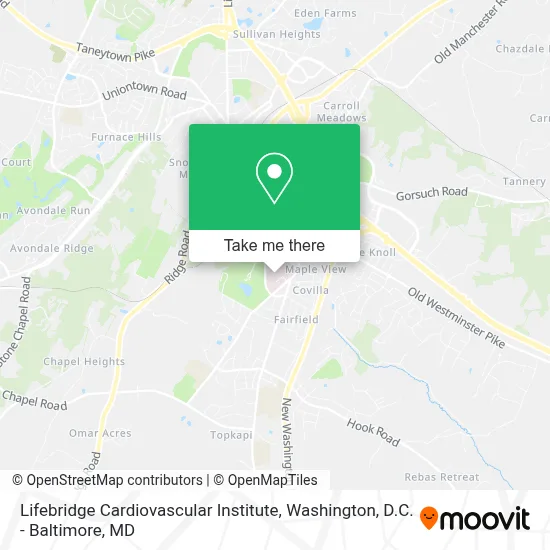 Lifebridge Cardiovascular Institute map