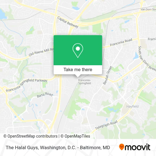 The Halal Guys map