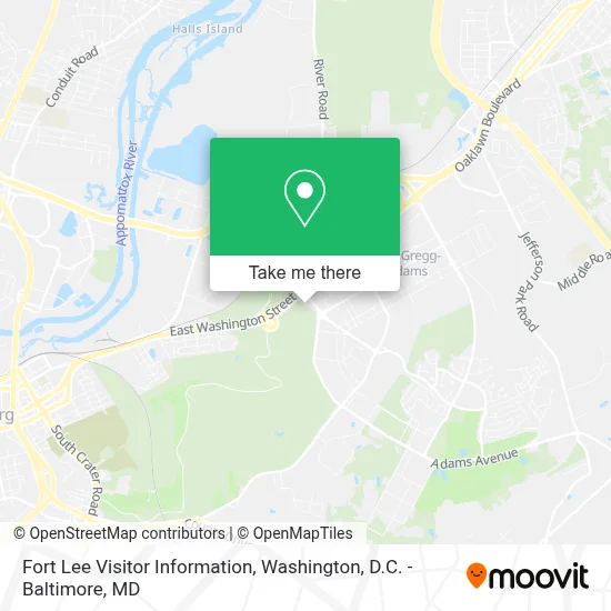Fort Lee Visitor Information map