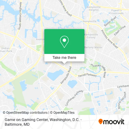 Game on Gaming Center map
