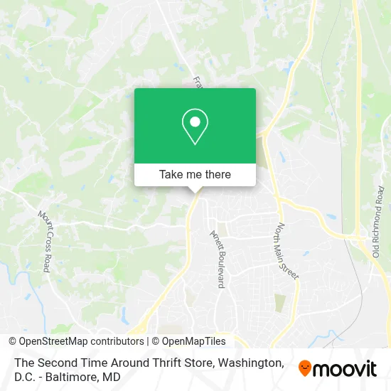 The Second Time Around Thrift Store map