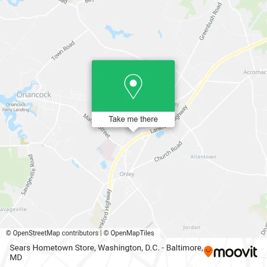 Sears Hometown Store map