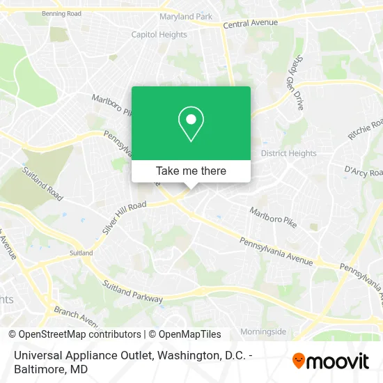 Universal Appliance Outlet map