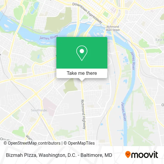 Bizmah Pizza map