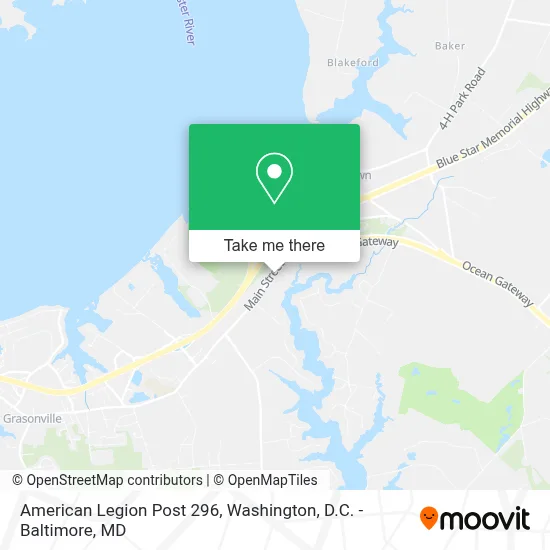 American Legion Post 296 map