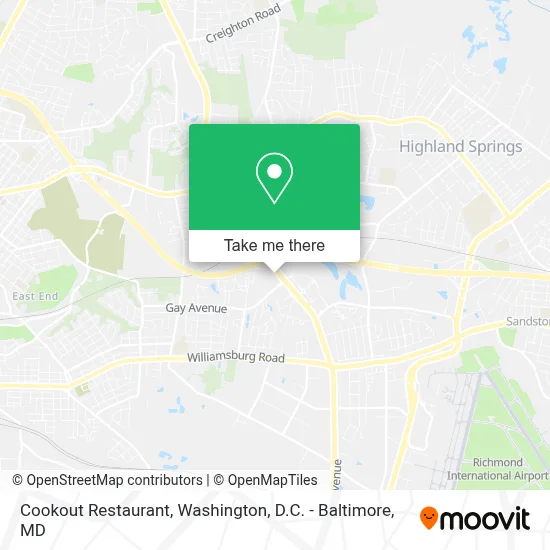 Cookout Restaurant map