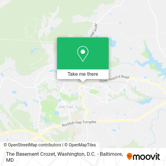 The Basement Crozet map