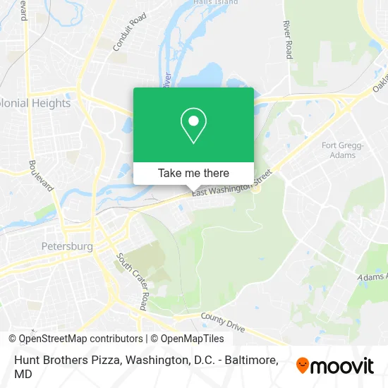 Hunt Brothers Pizza map