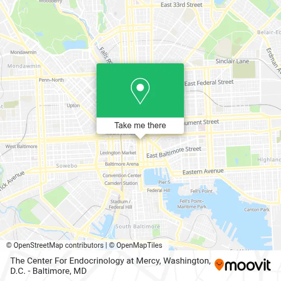 The Center For Endocrinology at Mercy map