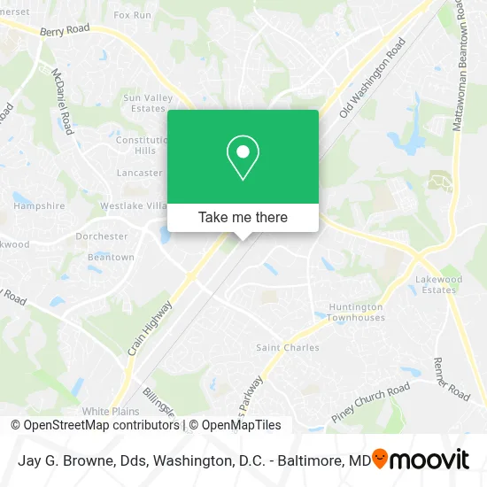 Jay G. Browne, Dds map