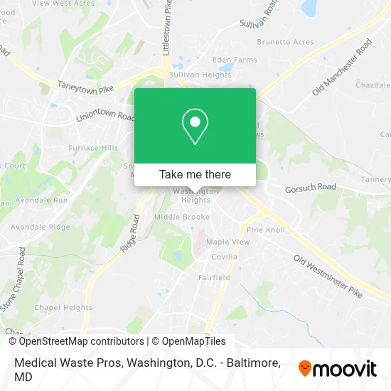 Medical Waste Pros map