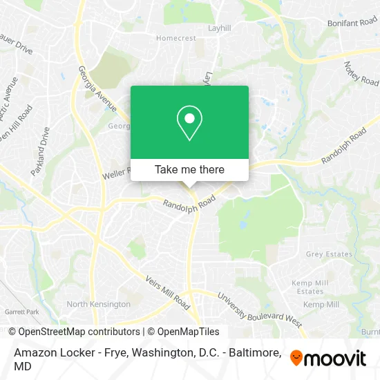 Amazon Locker - Frye map