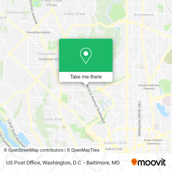 Us Post Office map