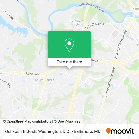 Oshkosh B'Gosh map