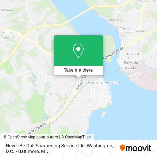 Never Be Dull Sharpening Service Llc map